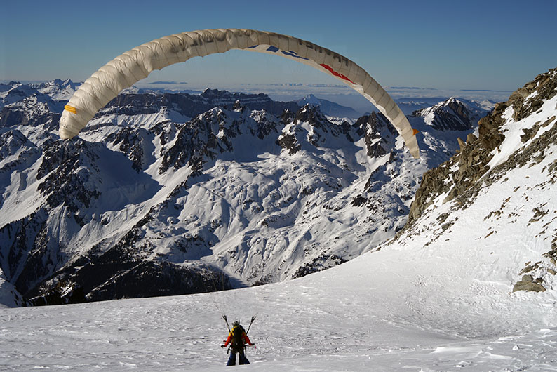 Décollage au Col des Grands