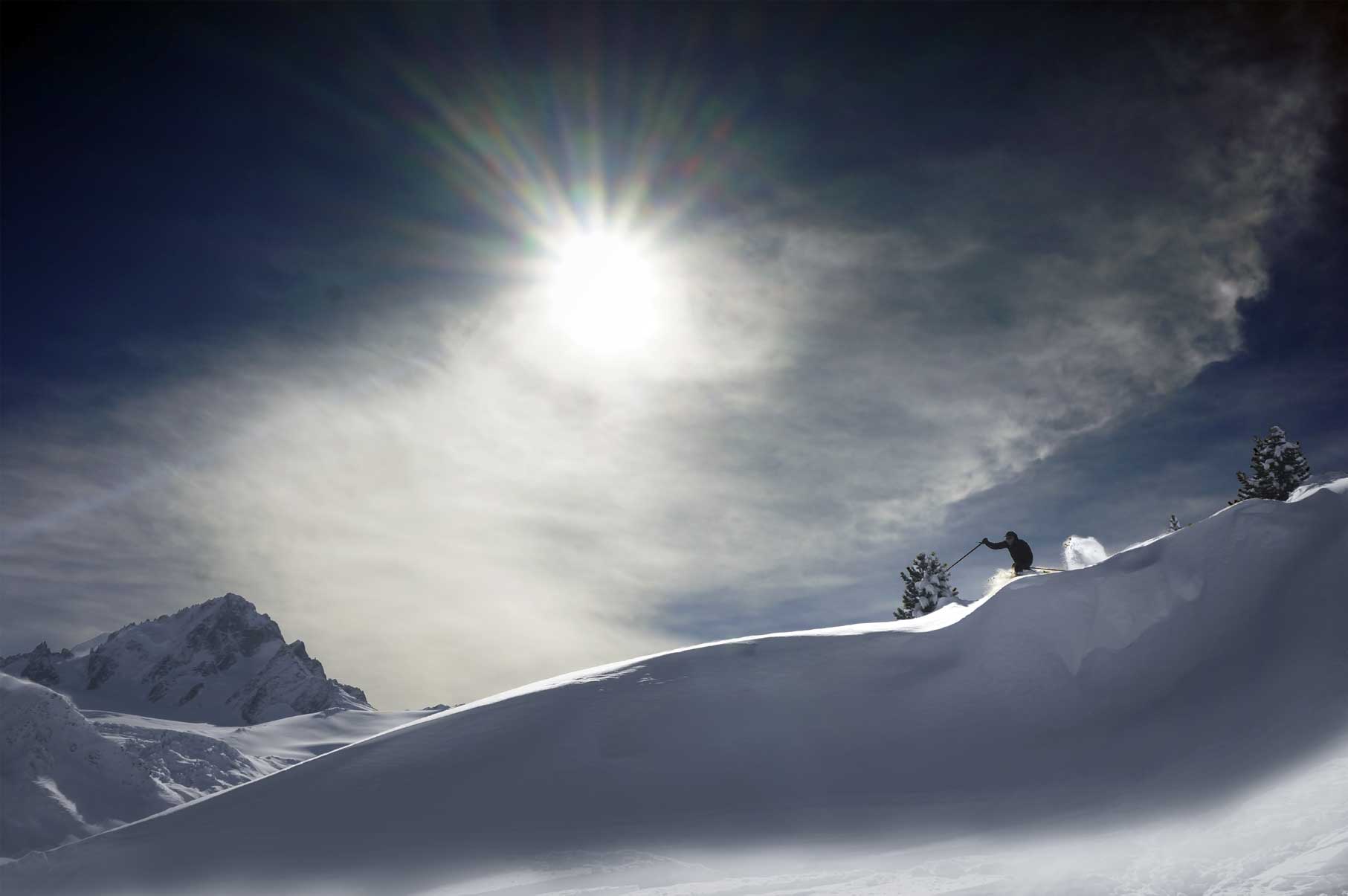 ski sur la crête